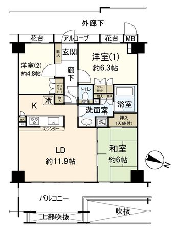 パティオス2番街 間取図(平面図) パティオス2番街 間取図(平面図)