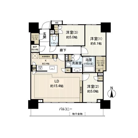 幕張ベイパーク クロスタワー&レジデンス 間取図(平面図)