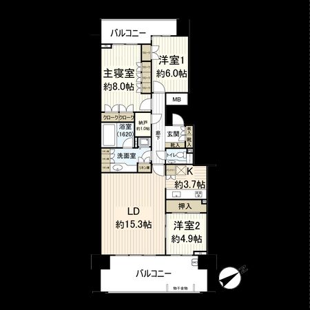 セントラルパーク・イーストF棟 間取図(平面図) セントラルパーク・イーストF棟 間取図(平面図)
