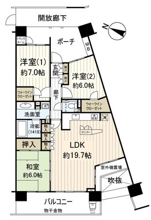 パティオスアバンセ 間取図(平面図) パティオスアバンセ 間取図(平面図)
