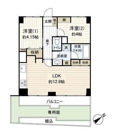 ライオンズマンション幕張第2 間取図(平面図)
