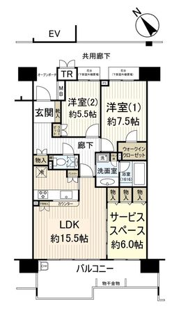 ファーストウイングD棟 間取図(平面図) ファーストウイングD棟 間取図(平面図)
