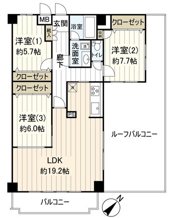 ライオンズガーデン幕張 間取図(平面図) 間取図(平面図)