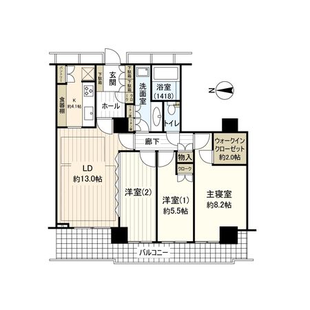 セントラルパーク・ウエストシータワー 間取図(平面図)