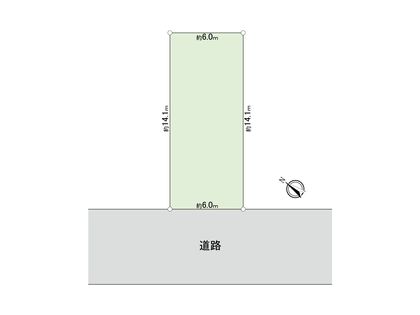 市川市宝2丁目 土地 区画図