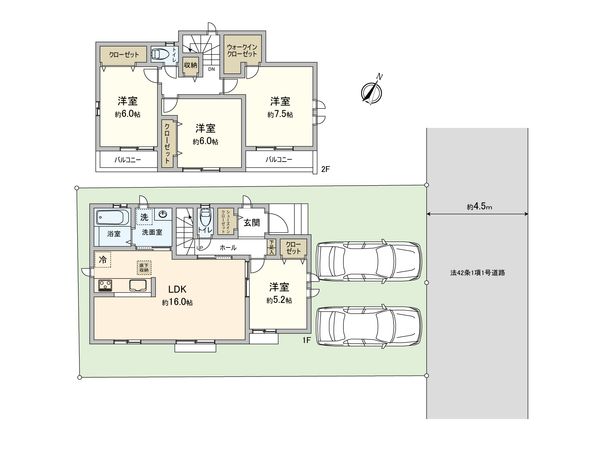 ハートフルタウン市川福栄4丁目 間取図(平面図)
