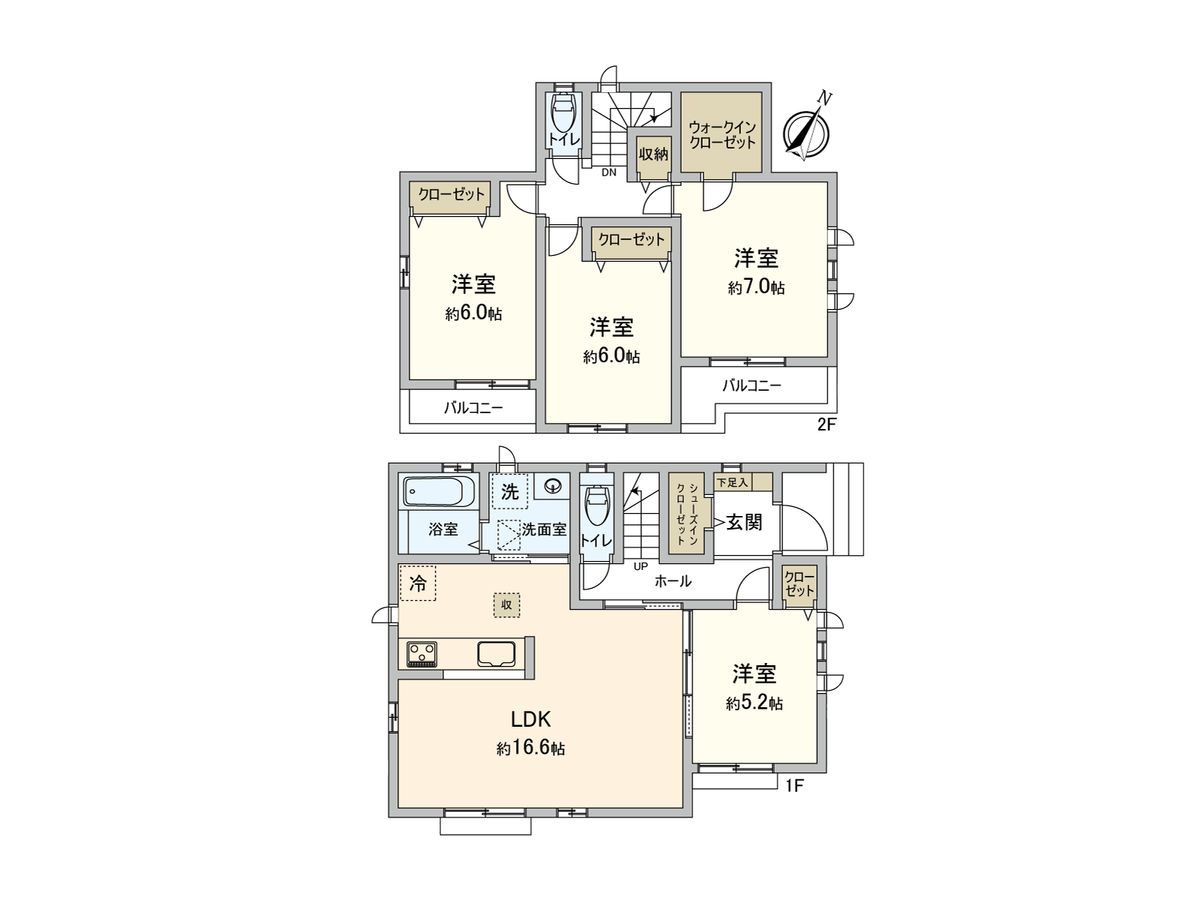 福栄4丁目 新築戸建 間取図(平面図) 間取図(平面図)