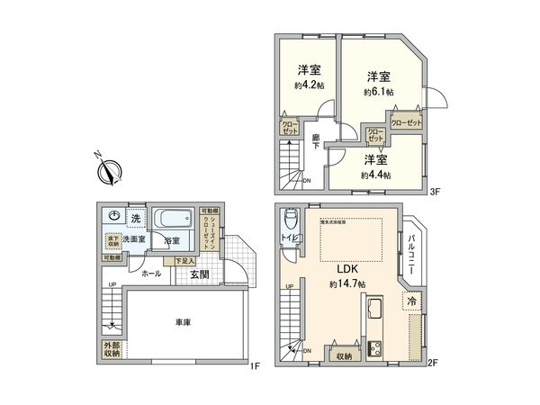 広尾2丁目 戸建 間取図(平面図) 間取図(平面図)