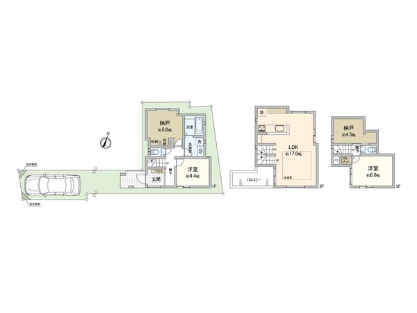 香取1丁目新築戸建 間取図(平面図) 香取1丁目新築戸建 間取図(平面図)