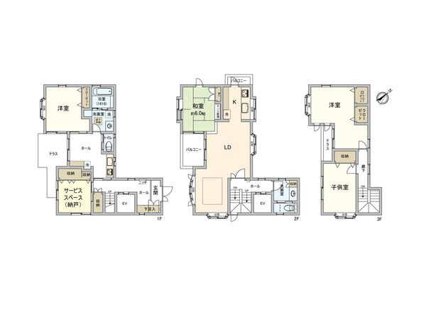 福栄1丁目 戸建 間取図(平面図) 福栄1丁目 戸建 間取図(平面図)