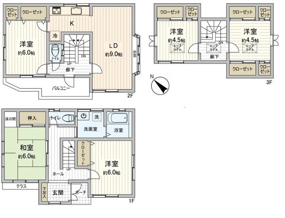 市川市本行徳戸建 間取図(平面図)