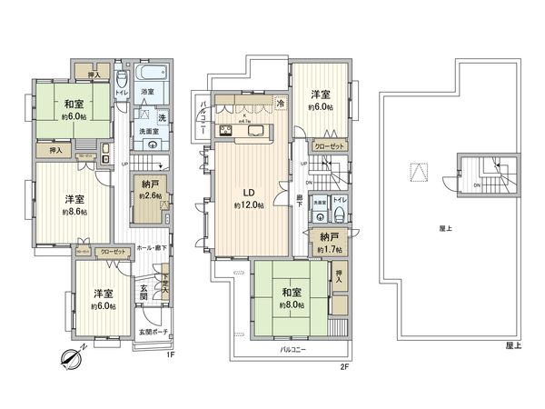 行徳駅前3丁目 戸建 間取図(平面図) 行徳駅前3丁目 戸建 間取図(平面図)
