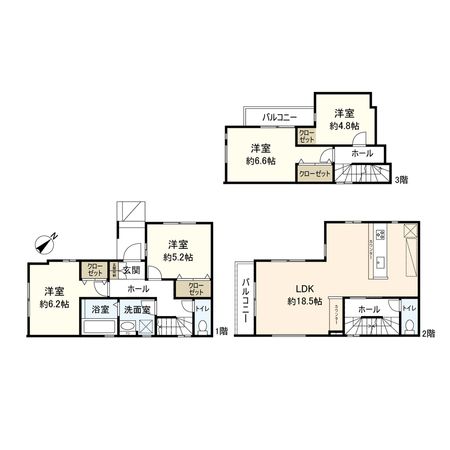 欠真間2丁目 新築戸建 間取図(平面図)