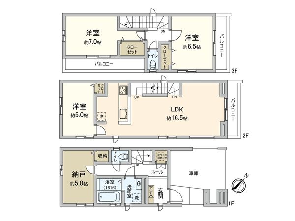 行徳駅前4丁目新築 3号棟 間取図(平面図) 行徳駅前4丁目新築 3号棟 間取図(平面図)