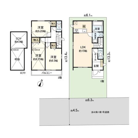 ハートフルタウン福栄Ⅶ期新築 2号棟 間取図(平面図) ハートフルタウン福栄Ⅶ期新築 2号棟 間取図(平面図)