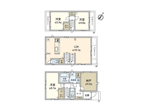 ハートフルタウン市川市入船Ⅲ期 間取図(平面図) ハートフルタウン市川市入船Ⅲ期 間取図(平面図)