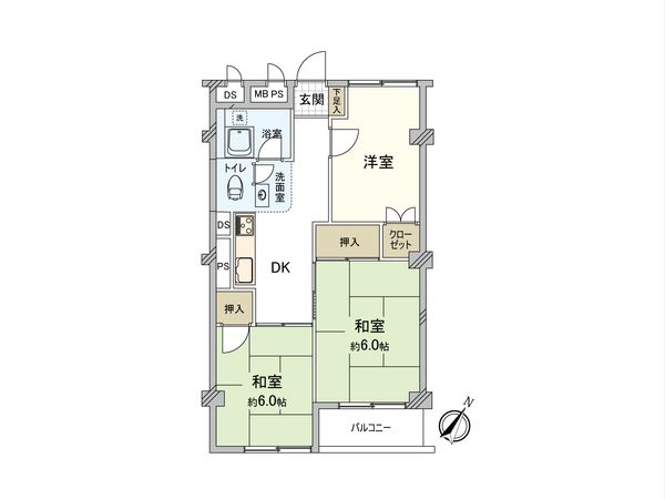 ニックハイム行徳第一 間取図(平面図) 間取図(平面図)