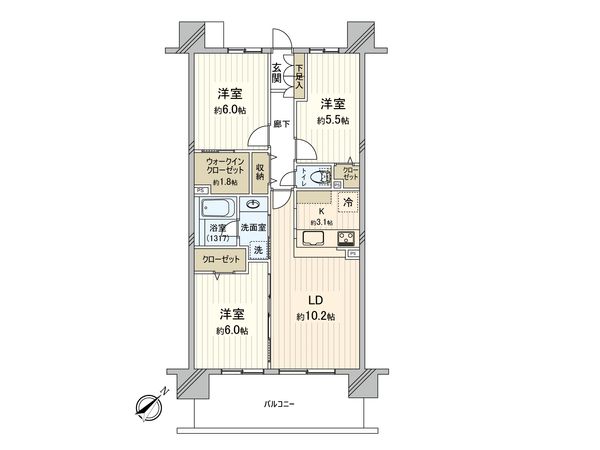 クレストシティタワーズ浦安 ガーデンタワー 間取図(平面図) 間取図(平面図)