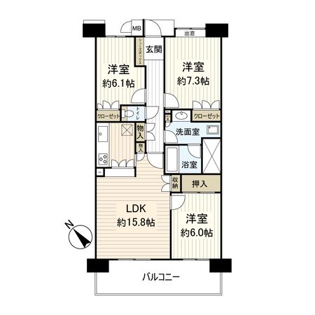ロイヤルシャトー幕張本郷フロントスクエア 間取図(平面図) 間取図(平面図)