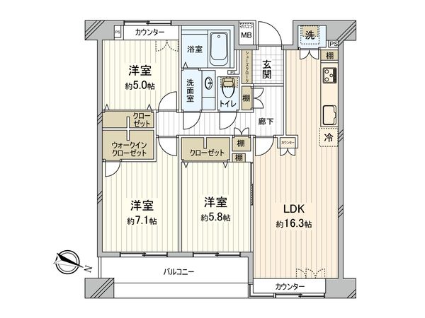 レジデンス行徳 間取図(平面図) 間取図(平面図)