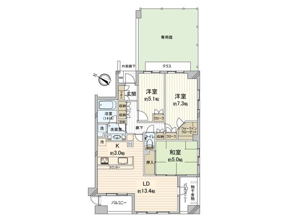 行徳パーク・ホームズ 間取図(平面図) 間取図(平面図)