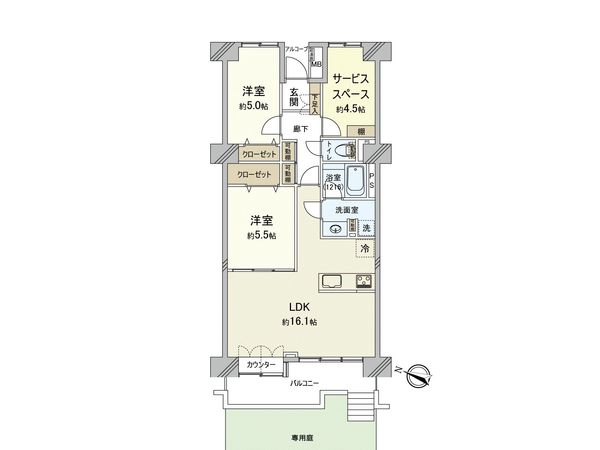 ライオンズマンション南市川 間取図(平面図) 間取図(平面図)