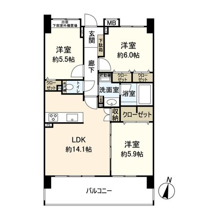 クレストフォルム浦安弐番館 間取図(平面図)