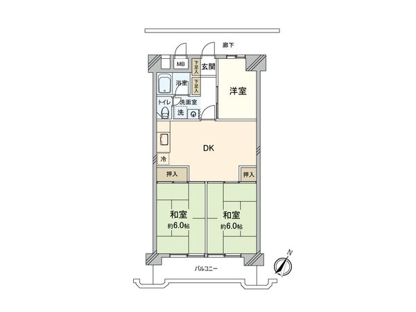 行徳みなみ住宅 間取図(平面図) 行徳みなみ住宅 間取図(平面図)