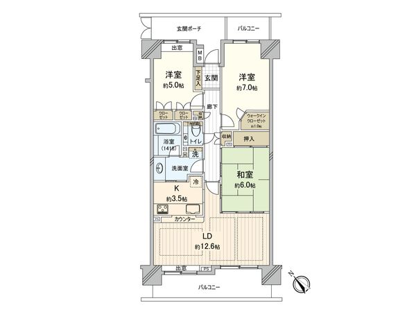 ガーデナヴィル市川妙典 間取図(平面図) ガーデナヴィル市川妙典 間取図(平面図)