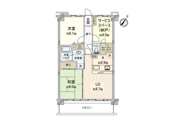 ライオンズマンション行徳第三 間取図(平面図) ライオンズマンション行徳第三 間取図(平面図)