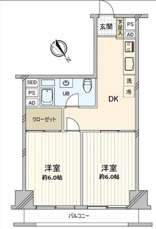 ハイライフ第一行徳 間取図(平面図) ハイライフ第一行徳 間取図(平面図)