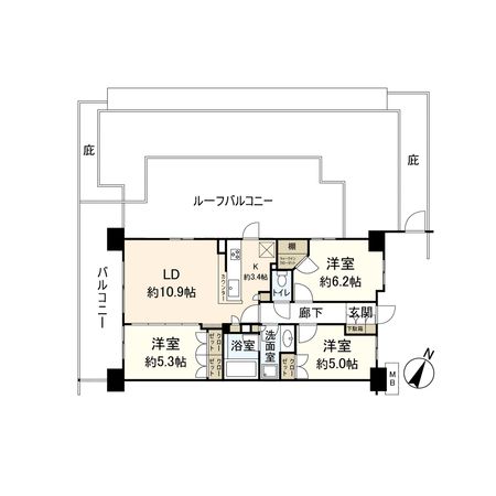 ウェリス市川行徳 間取図(平面図) ウェリス市川行徳 間取図(平面図)