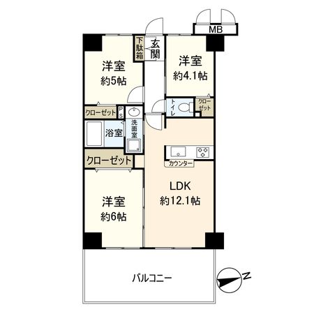 エクレール南行徳 間取図(平面図) エクレール南行徳 間取図(平面図)