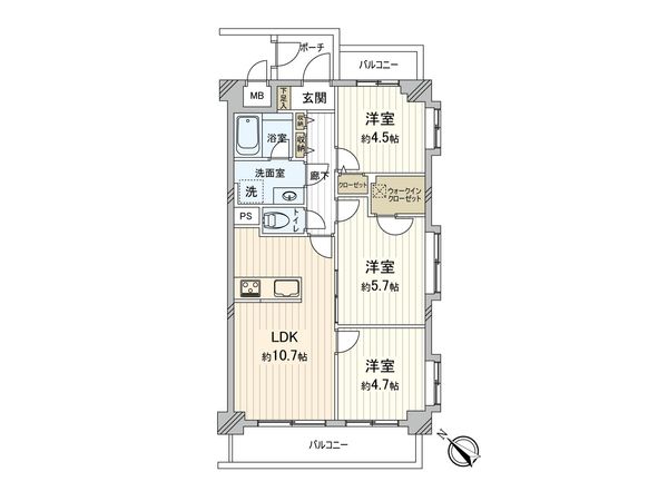 ローズガーデン浦安弐番館 間取図(平面図) 間取図(平面図)