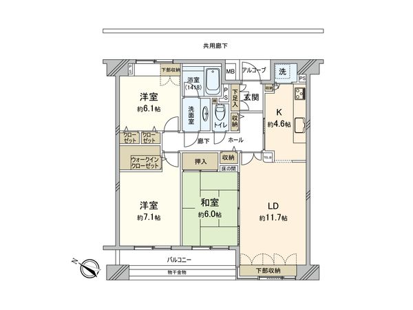 レジデンス行徳 間取図(平面図) レジデンス行徳 間取図(平面図)