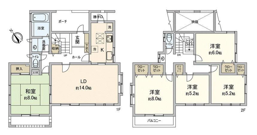 季美の森南2丁目 戸建 間取図(平面図)