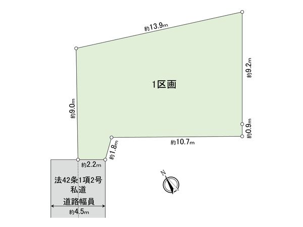 市川市柏井町2丁目 土地 区画図