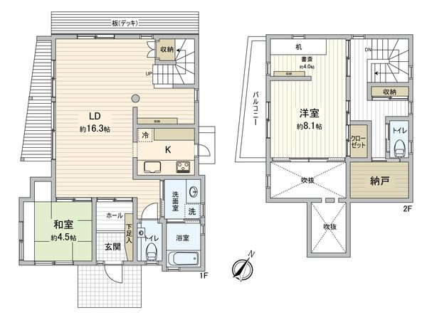 市川市柏井町1丁目 戸建 間取図(平面図) 市川市柏井町1丁目 戸建 間取図(平面図)