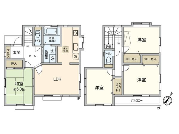 船橋市上山町2丁目 戸建 間取図(平面図) 船橋市上山町2丁目 戸建 間取図(平面図)