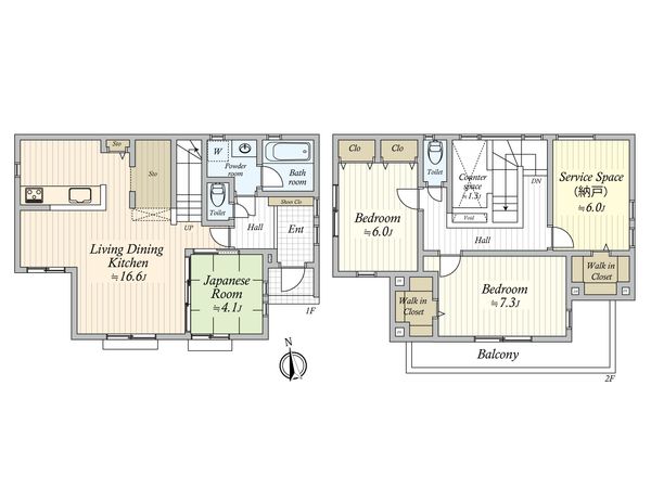 市川市柏井町2丁目 戸建 間取図(平面図) 市川市柏井町2丁目 戸建 間取図(平面図)
