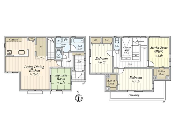 市川市柏井町2丁目 戸建 間取図(平面図)