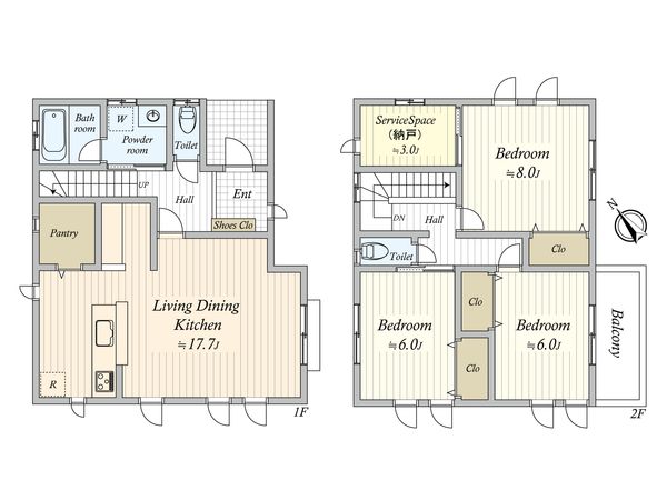 船橋市上山町2丁目 戸建 間取図(平面図)