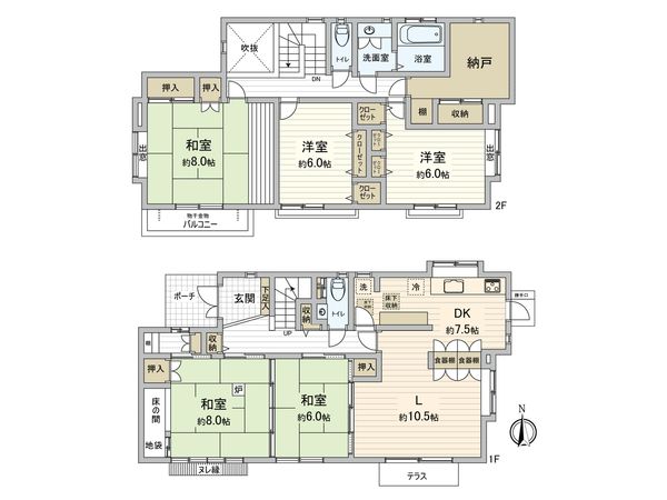 船橋市藤原2丁目 戸建 間取図(平面図) 船橋市藤原2丁目 戸建 間取図(平面図)