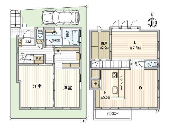 藤原1丁目 戸建 間取図(平面図) 藤原1丁目 戸建 間取図(平面図)