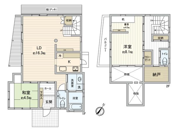 市川市柏井町1丁目 戸建 間取図(平面図) 市川市柏井町1丁目 戸建 間取図(平面図)