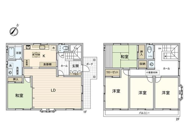 船橋市古作4丁目 戸建 間取図(平面図) 船橋市古作4丁目 戸建 間取図(平面図)