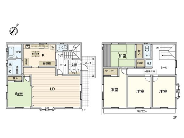 船橋市古作4丁目 戸建 間取図(平面図) 船橋市古作4丁目 戸建 間取図(平面図)