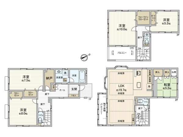 船橋市西船3丁目 借地権 戸建 間取図(平面図) 船橋市西船3丁目 借地権 戸建 間取図(平面図)