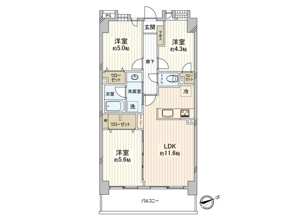 ライオンズマンション西船橋第5 間取図(平面図) 間取図(平面図)