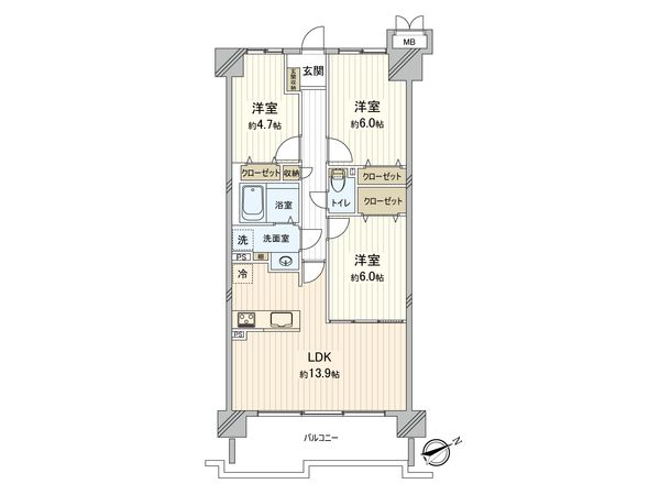 サンヴェール西船橋 間取図(平面図) サンヴェール西船橋 間取図(平面図)